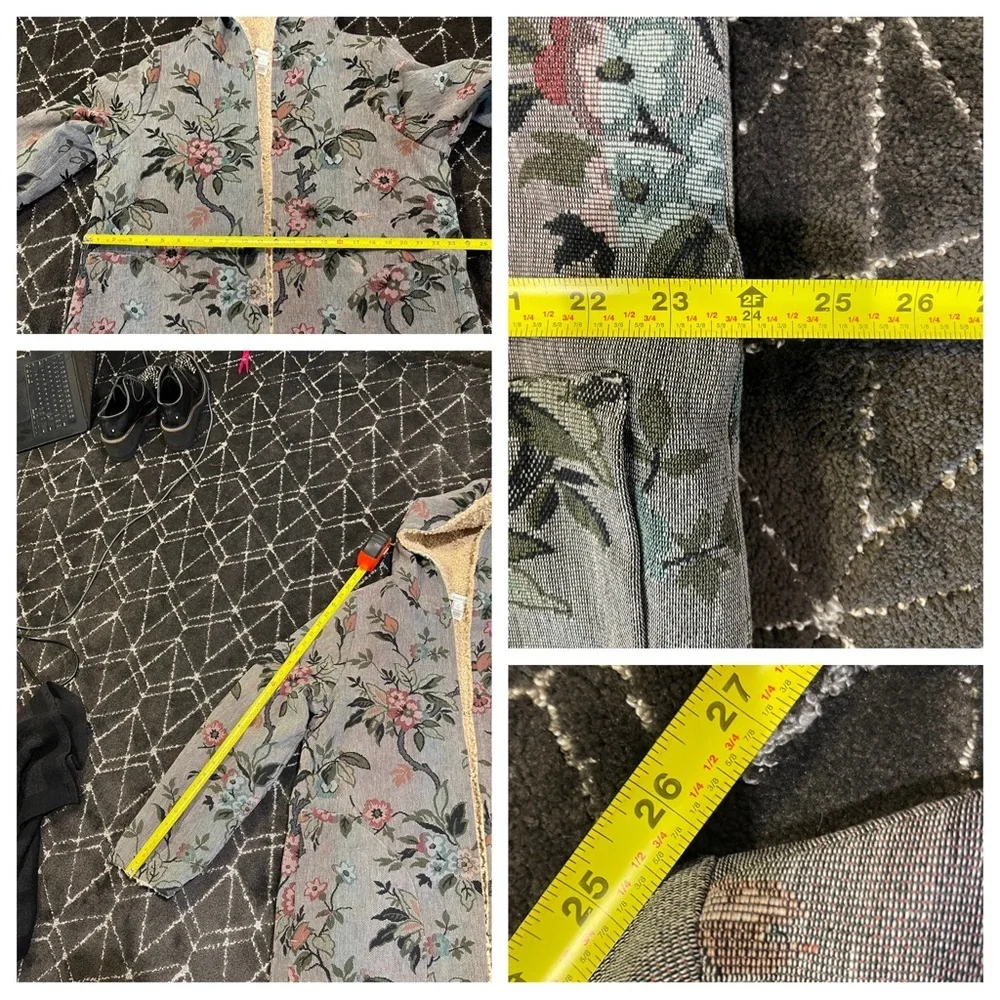 SUNDANCE Sherpa Reversible Augusta Floral Coat